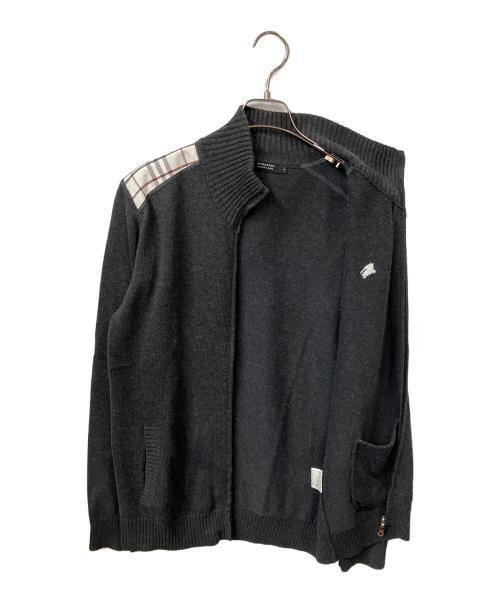 BURBERRY BLACK LABEL（バーバリーブラックレーベル）BURBERRY BLACK LABEL (バーバリーブラックレーベル) ドライバーズニット グレー グレー サイズ:3の古着・服飾アイテム