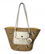 Kate Spadeケイトスペード）の古着「ストロートートバッグ」｜イエロー