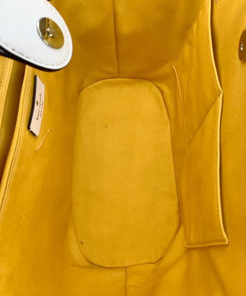 Kate Spade（ケイトスペード）Kate Spade (ケイトスペード) ストロートートバッグ イエローの古着・服飾アイテム
