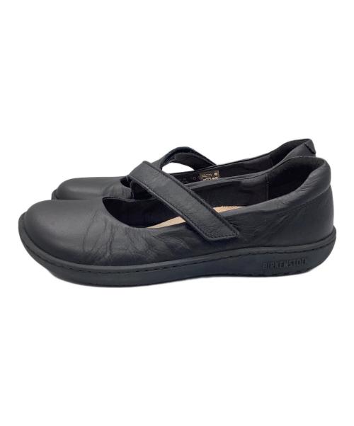 BIRKENSTOCK（ビルケンシュトック）BIRKENSTOCK (ビルケンシュトック) フラットシューズ ブラック ブラック サイズ:24.5の古着・服飾アイテム