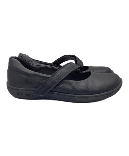 BIRKENSTOCK（ビルケンシュトック）BIRKENSTOCK (ビルケンシュトック) フラットシューズ ブラック ブラック サイズ:24.5の古着・服飾アイテム