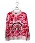 A BATHING APE（アベイシングエイプ）の古着「シャーク　スウェット　カモフラピンク」｜ピンク
