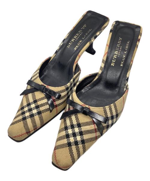 BURBERRY BLUE LABEL（バーバリー ブルー レーベル）BURBERRY BLUE LABEL (バーバリー ブルー レーベル) ヒールパンプス ベージュ サイズ:23.5cmの古着・服飾アイテム
