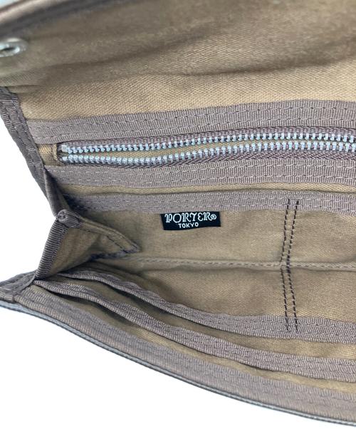 PORTER（ポーター）PORTER (ポーター) ロングウォレット フリースタイル　ブラウン ブラウンの古着・服飾アイテム