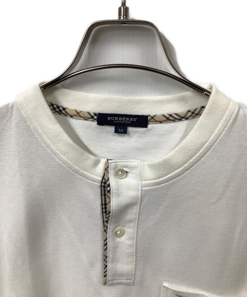 BURBERRY LONDON（バーバリーロンドン）BURBERRY LONDON (バーバリーロンドン) ポロシャツ ノバチェック　ホワイト ホワイト サイズ:Ｍの古着・服飾アイテム