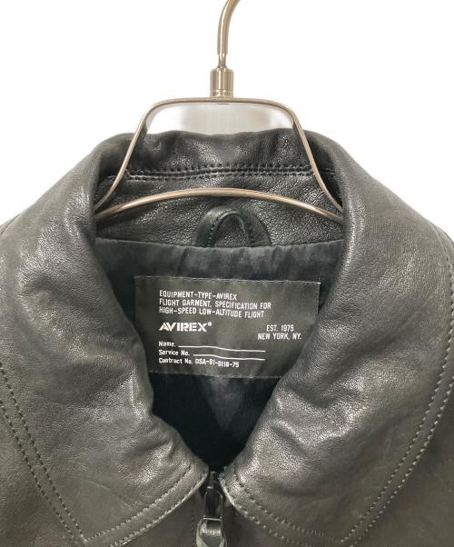 AVIREX（アヴィレックス）AVIREX (アヴィレックス) レザージャケット ブラック ブラック サイズ:XLの古着・服飾アイテム