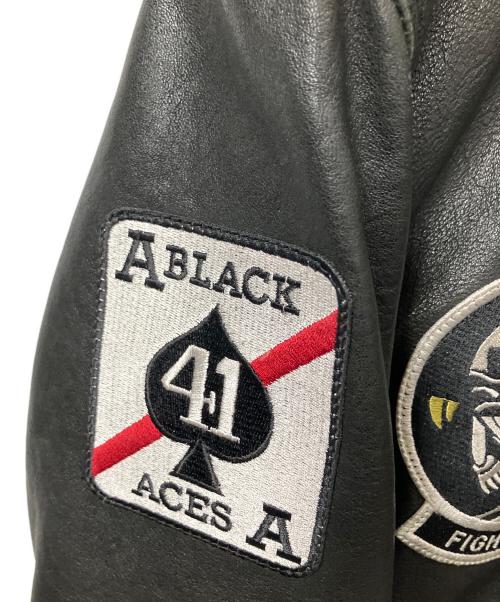 AVIREX（アヴィレックス）AVIREX (アヴィレックス) レザージャケット ブラック ブラック サイズ:XLの古着・服飾アイテム