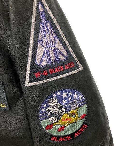 AVIREX（アヴィレックス）AVIREX (アヴィレックス) レザージャケット ブラック ブラック サイズ:XLの古着・服飾アイテム