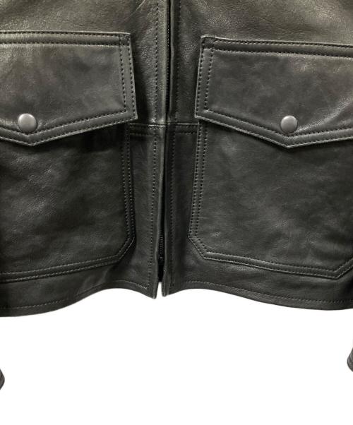 AVIREX（アヴィレックス）AVIREX (アヴィレックス) レザージャケット ブラック ブラック サイズ:XLの古着・服飾アイテム