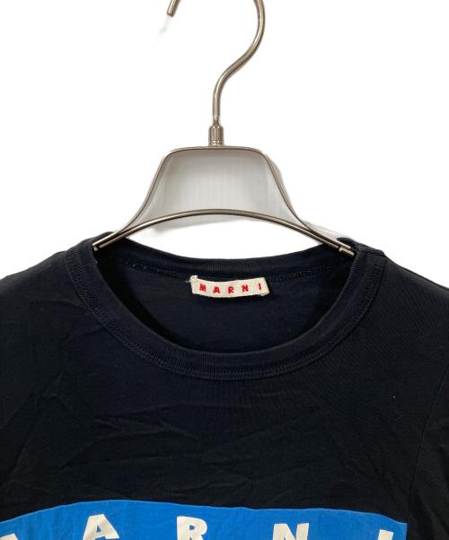 MARNI（マルニ）MARNI (マルニ) 半袖カットソー　ブルー×ブラック ブルー×ブラック サイズ:14Yの古着・服飾アイテム