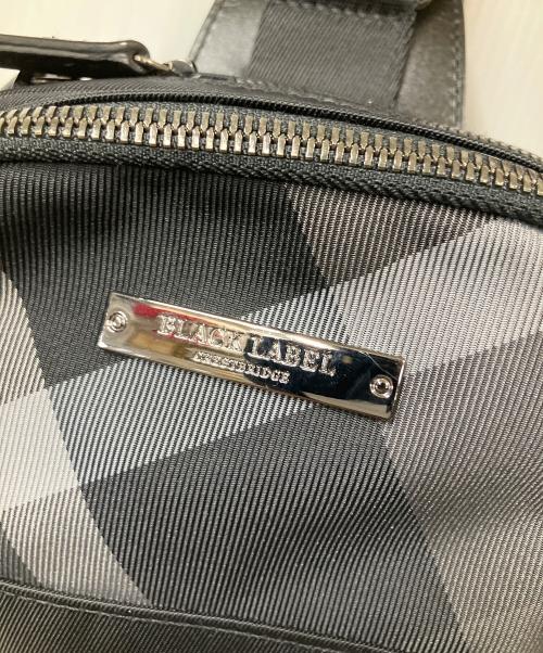 BLACK LABEL CRESTBRIDGE（ブラックレーベル クレストブリッジ）BLACK LABEL CRESTBRIDGE (ブラックレーベル クレストブリッジ) ショルダーバッグ ブラック ブラックの古着・服飾アイテム