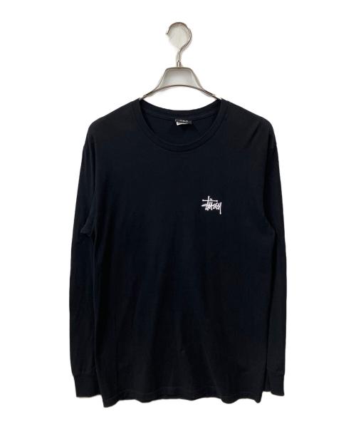 stussy（ステューシー）stussy (ステューシー) ロゴカットソー ブラック ブラック サイズ:Mの古着・服飾アイテム