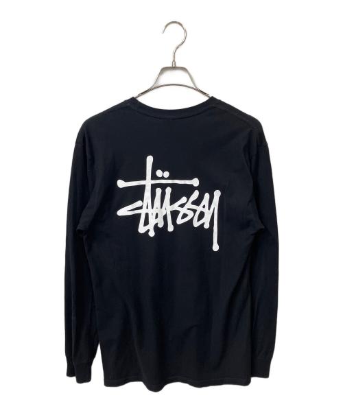stussy（ステューシー）stussy (ステューシー) ロゴカットソー ブラック ブラック サイズ:Mの古着・服飾アイテム