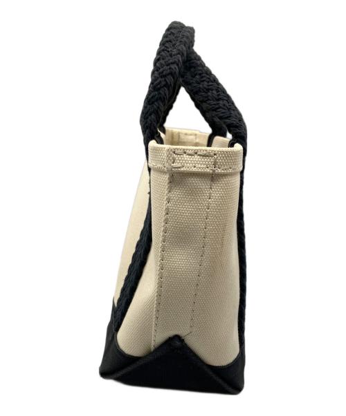 L.L.Bean（エルエルビーン）L.L.Bean (エルエルビーン) ミニトートバッグ　ブラック×ホワイト ホワイト×ブラックの古着・服飾アイテム