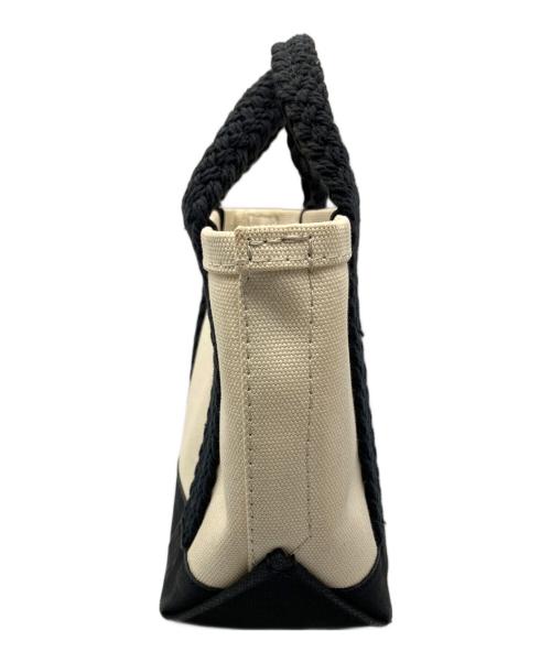 L.L.Bean（エルエルビーン）L.L.Bean (エルエルビーン) ミニトートバッグ　ブラック×ホワイト ホワイト×ブラックの古着・服飾アイテム