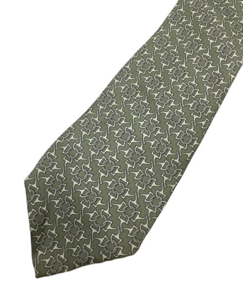 HERMES（エルメス）HERMES (エルメス) シルクネクタイ グリーン グリーン サイズ:不明の古着・服飾アイテム