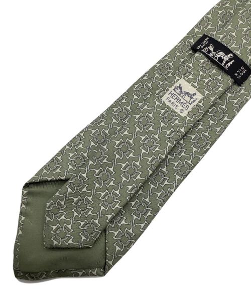 HERMES（エルメス）HERMES (エルメス) シルクネクタイ グリーン グリーン サイズ:不明の古着・服飾アイテム