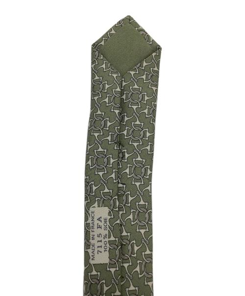 HERMES（エルメス）HERMES (エルメス) シルクネクタイ グリーン グリーン サイズ:不明の古着・服飾アイテム