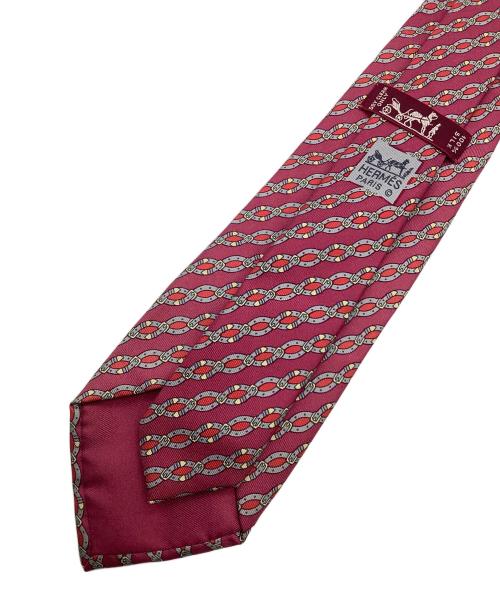 HERMES（エルメス）HERMES (エルメス) シルクネクタイ レッド レッド サイズ:不明の古着・服飾アイテム