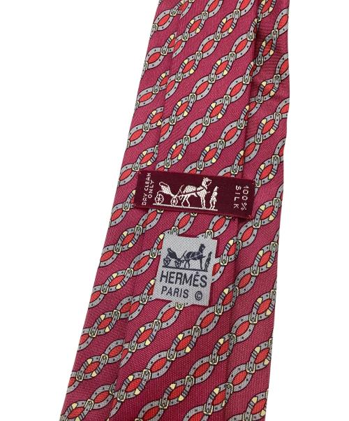 HERMES（エルメス）HERMES (エルメス) シルクネクタイ レッド レッド サイズ:不明の古着・服飾アイテム