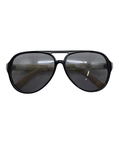 GUCCI（グッチ）GUCCI (グッチ) アビエイター　ブラック×ホワイト ホワイト×ブラック サイズ:59□13　140の古着・服飾アイテム