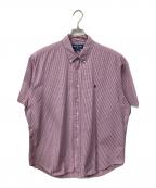 RALPH LAURENラルフローレン）の古着「半袖シャツ ブルー×レッド」｜ブルー×レッド