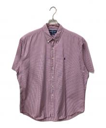 RALPH LAUREN（ラルフローレン）の古着「半袖シャツ ブルー×レッド」｜ブルー×レッド