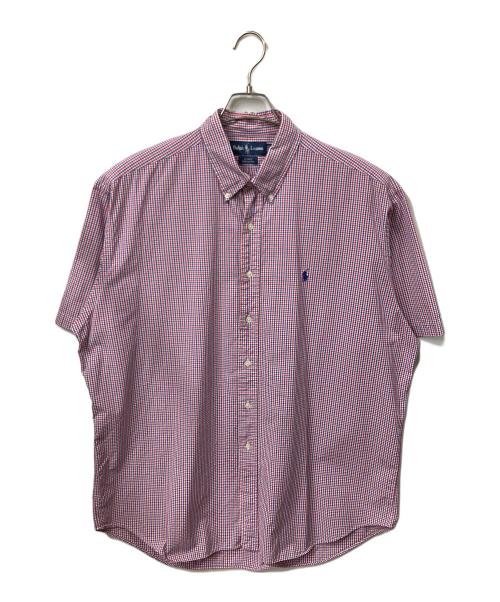 RALPH LAUREN（ラルフローレン）RALPH LAUREN (ラルフローレン) 半袖シャツ ブルー×レッド ブルー×レッド サイズ:XLの古着・服飾アイテム