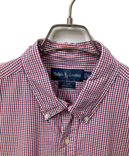 RALPH LAUREN（ラルフローレン）RALPH LAUREN (ラルフローレン) 半袖シャツ ブルー×レッド ブルー×レッド サイズ:XLの古着・服飾アイテム