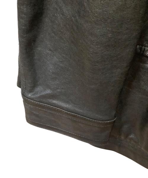BURBERRY LONDON（バーバリーロンドン）BURBERRY LONDON (バーバリーロンドン) ラムレザーミリタリージャケット ブラック サイズ:LLの古着・服飾アイテム