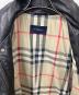 中古・古着 BURBERRY LONDON (バーバリーロンドン) ラムレザーミリタリージャケット ブラック サイズ:LL：40000円