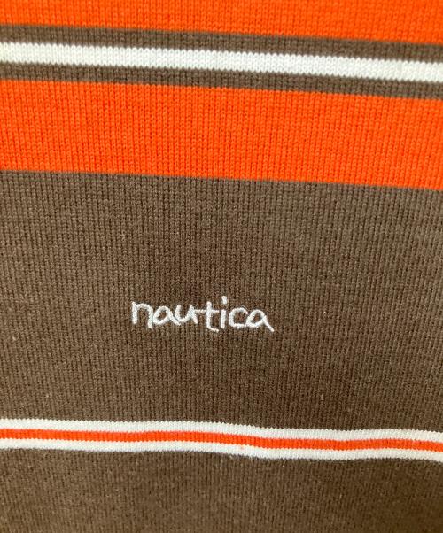 NAUTICA（ノーティカ）NAUTICA (ノーティカ) 半袖カットソー ブラウン×オレンジ ブラウン サイズ:L 未使用品の古着・服飾アイテム