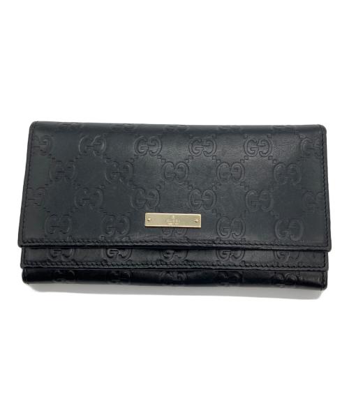 GUCCI（グッチ）GUCCI (グッチ) 長財布 ブラック ブラックの古着・服飾アイテム