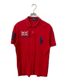 POLO RALPH LAUREN（ポロ・ラルフローレン）の古着「ポロシャツ ビッグポニー ユニオンジャック レッド」｜レッド