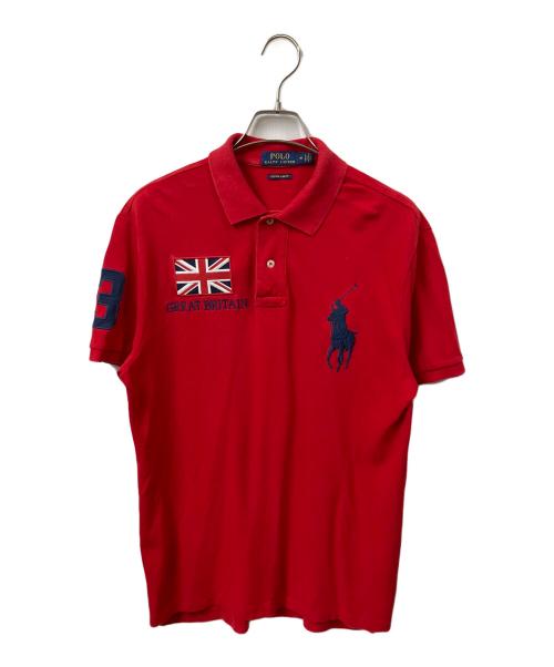POLO RALPH LAUREN（ポロ・ラルフローレン）POLO RALPH LAUREN (ポロ・ラルフローレン) ポロシャツ ビッグポニー ユニオンジャック レッド レッド サイズ:Mの古着・服飾アイテム