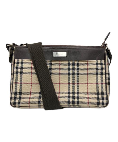 BURBERRY（バーバリー）BURBERRY (バーバリー) ショルダーバッグ ノバチェック ベージュ×ブラウンの古着・服飾アイテム