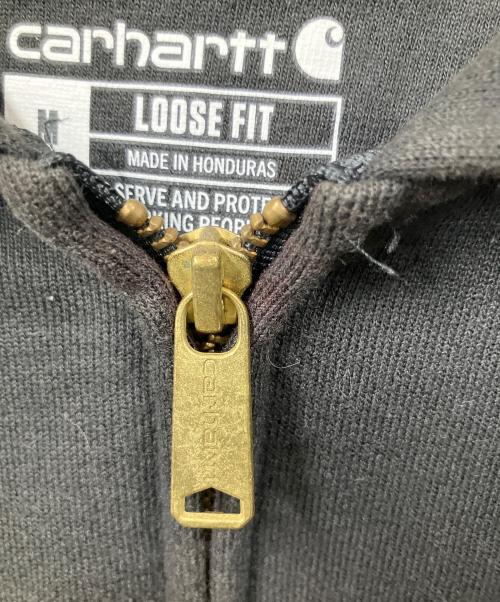 CarHartt（カーハート）CarHartt (カーハート) ジップパーカー ブラック　loose fit ブラック サイズ:Mの古着・服飾アイテム