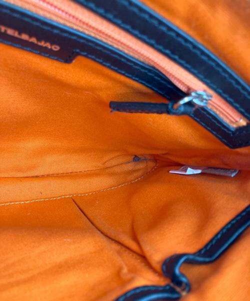 CASTELBAJAC（カステルバジャック）CASTELBAJAC (カステルバジャック) ショルダーバッグ　ブラック×オレンジ ブラックの古着・服飾アイテム