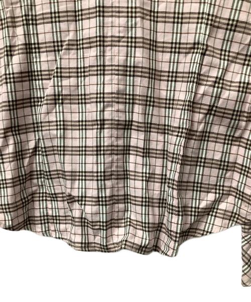 BURBERRY BLUE LABEL（バーバリー ブルー レーベル）BURBERRY BLUE LABEL (バーバリー ブルー レーベル) 長袖シャツ ピンク×ブラウン ライトピンク サイズ:38の古着・服飾アイテム