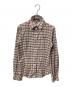 BURBERRY BLUE LABEL（バーバリー ブルー レーベル）の古着「長袖シャツ ピンク×ブラウン」｜ライトピンク