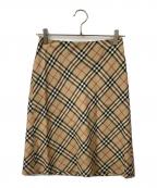 BURBERRY BLUE LABELバーバリー ブルー レーベル）の古着「膝丈スカート ノバチェック」｜ベージュ