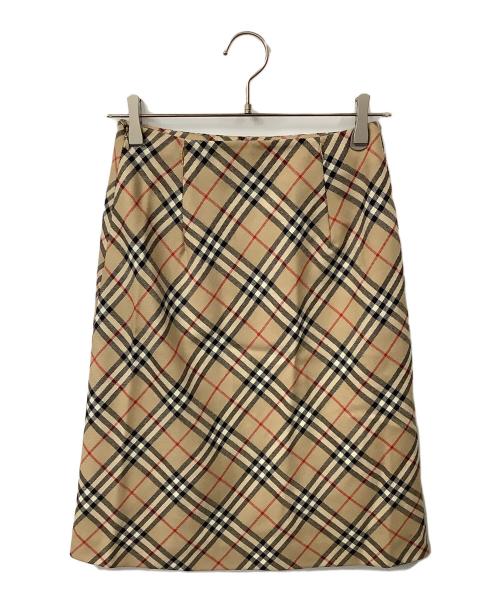 BURBERRY BLUE LABEL（バーバリー ブルー レーベル）BURBERRY BLUE LABEL (バーバリー ブルー レーベル) 膝丈スカート ノバチェック ベージュ サイズ:38の古着・服飾アイテム