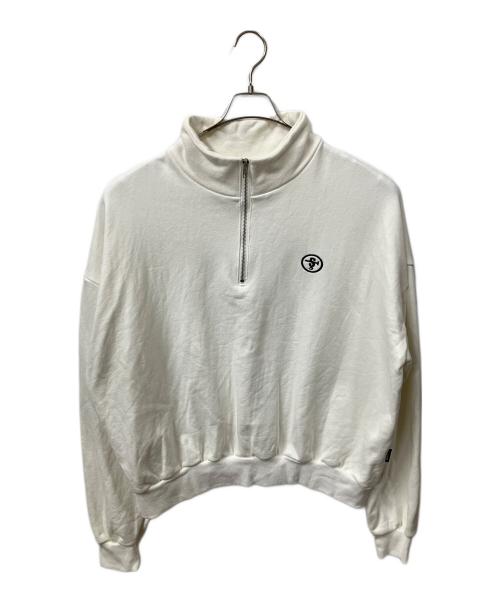 hangoverz clothez（ハングオーバーズ）Hangoverz clothez (ハングオーバーズ) ハーフジップスウェット　ホワイト ホワイト サイズ:Lの古着・服飾アイテム