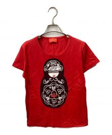 Vivienne Westwood（ヴィヴィアンウエストウッド）の古着「半袖カットソー BRANDED レッド」｜レッド