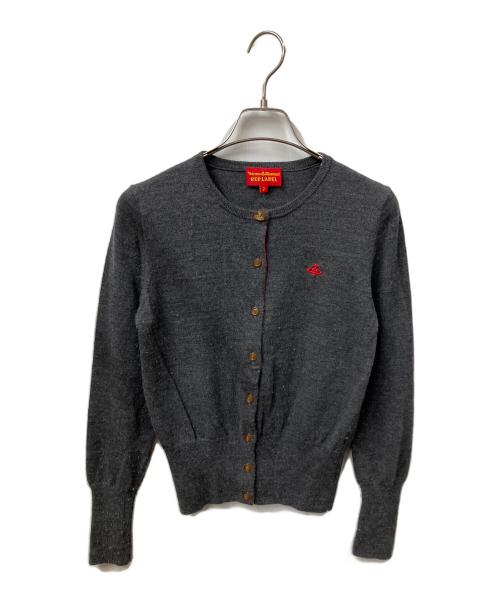 Vivienne Westwood（ヴィヴィアンウエストウッド）Vivienne Westwood (ヴィヴィアンウエストウッド) 薄手ウールニットカーディガン グレー グレー サイズ:Mの古着・服飾アイテム