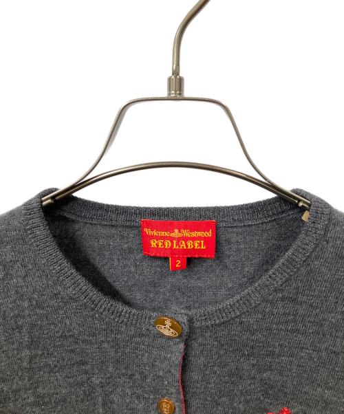 Vivienne Westwood（ヴィヴィアンウエストウッド）Vivienne Westwood (ヴィヴィアンウエストウッド) 薄手ウールニットカーディガン グレー グレー サイズ:Mの古着・服飾アイテム