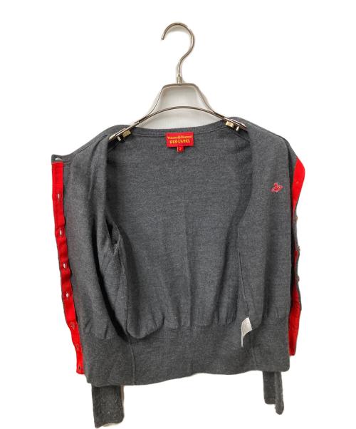 Vivienne Westwood（ヴィヴィアンウエストウッド）Vivienne Westwood (ヴィヴィアンウエストウッド) 薄手ウールニットカーディガン グレー グレー サイズ:Mの古着・服飾アイテム