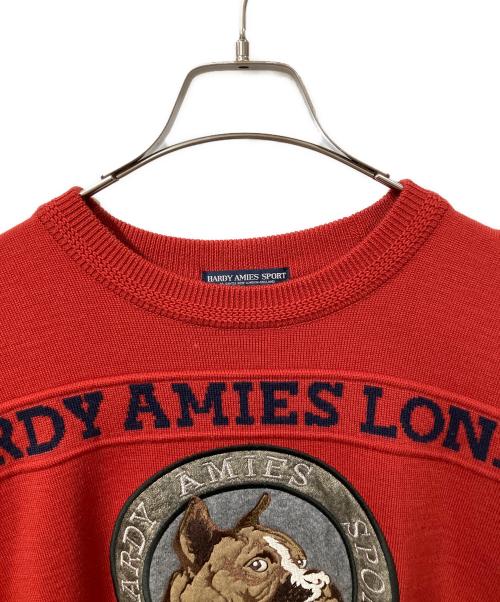 HARDY AMIES（ハーディ エイミス）HARDY AMIES (ハーディ エイミス) 厚手ニット レッド サイズ:Lの古着・服飾アイテム