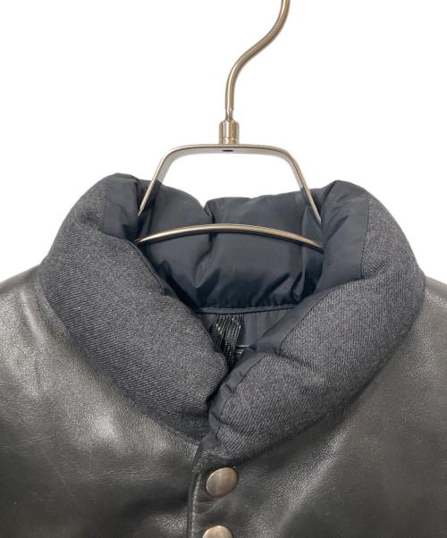 RockyMountainFeatherBed（ロッキーマウンテンフェザーベッド）RockyMountainFeatherBed (ロッキーマウンテンフェザーベッド) レザー切替ダウンベスト グレー サイズ:36の古着・服飾アイテム