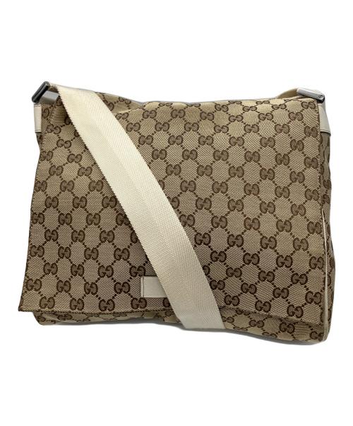 GUCCI（グッチ）GUCCI (グッチ) メッセンジャーバッグ ベージュ ベージュの古着・服飾アイテム